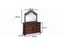 Brown Wooden Dresser and Mirrow with 7 Smooth-Gliding Drawers - Lavinson